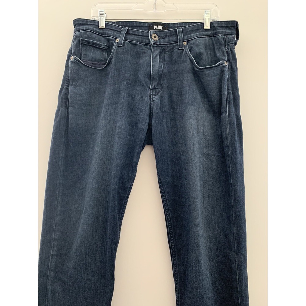 Paige Federal Slim Dark Rinse Flex Denim Men's Jeans 34 x 30